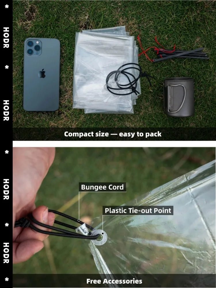 Tapis de sol / bâche imperméable pour tente en film polycro ultraléger à partir de 60g "Horizon Outdoor - Polycro ground sheet" - Planète Rando