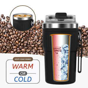 Tasse à café / mug isotherme en acier inoxydable sans BPA 400 ml "FEIJIAN - FJ - YZ400" - Planète Rando