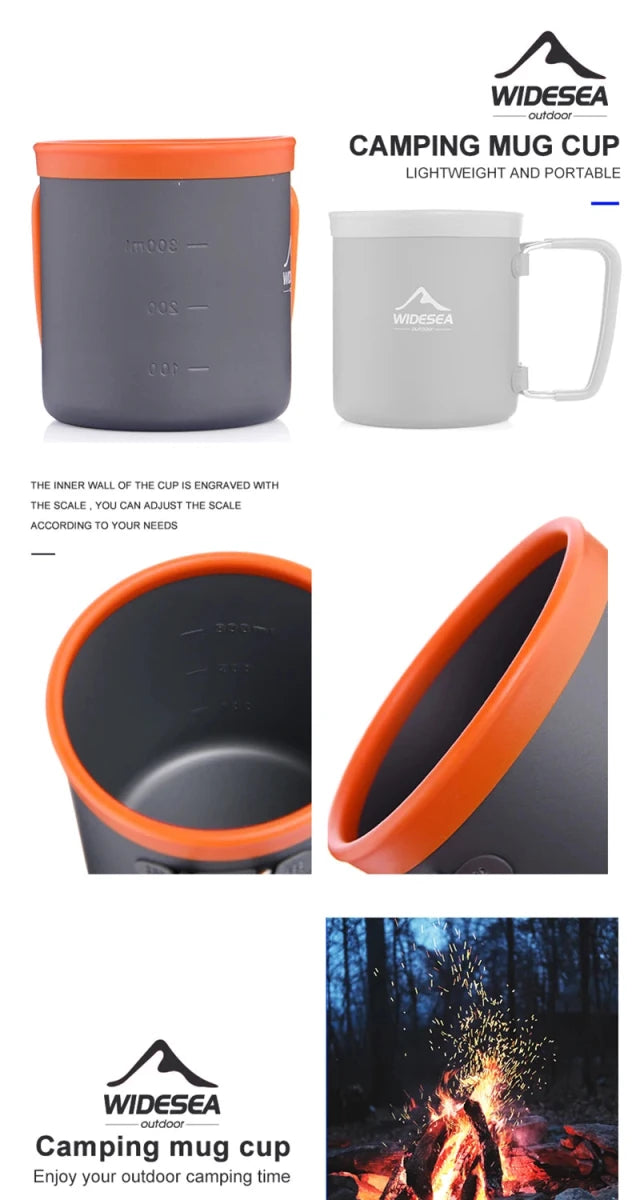 Tasse / mug en aluminium pour le camping & bivouac "Widesea - WSCC - 002" - Planète Rando