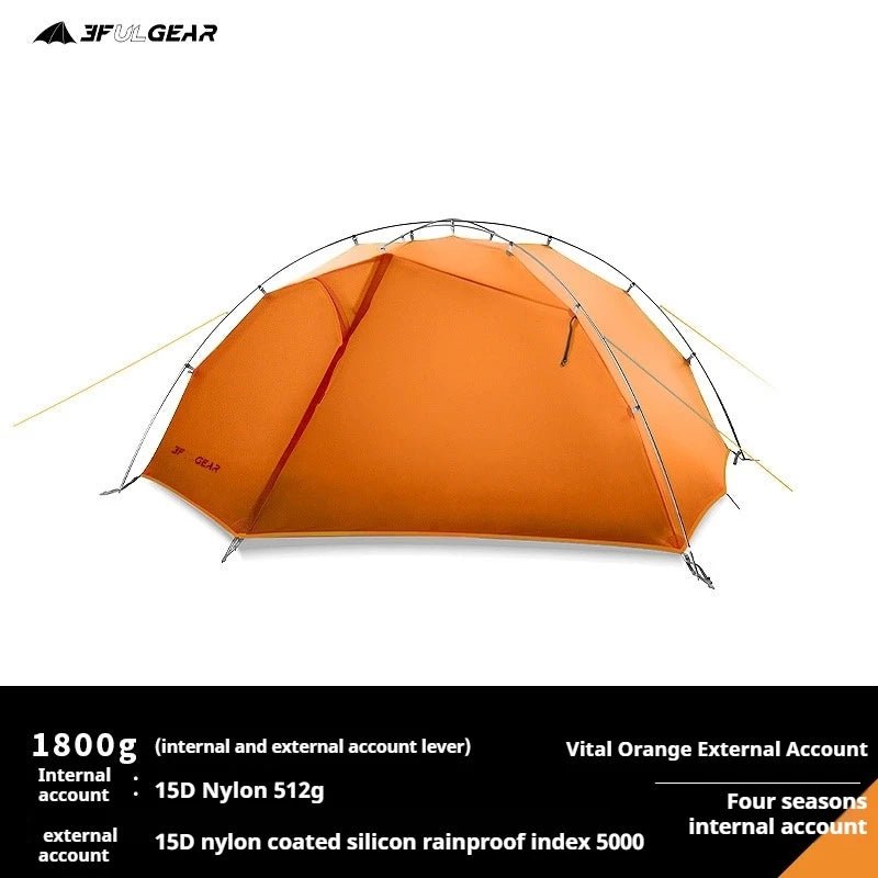 Tente de bivouac autoportante ultralégère pour 2 personnes 1,8kg "3F UL GEAR - TaiJi 2" - Planète Rando