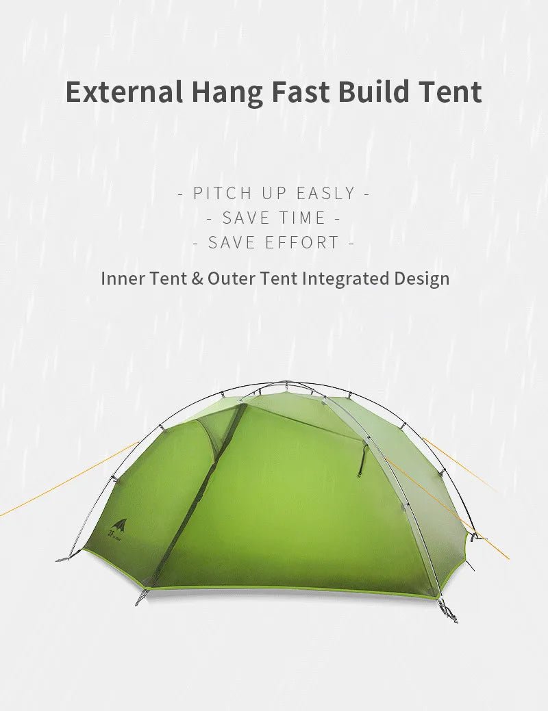 Tente de bivouac autoportante ultralégère pour 2 personnes 1,8kg "3F UL GEAR - TaiJi 2" - Planète Rando