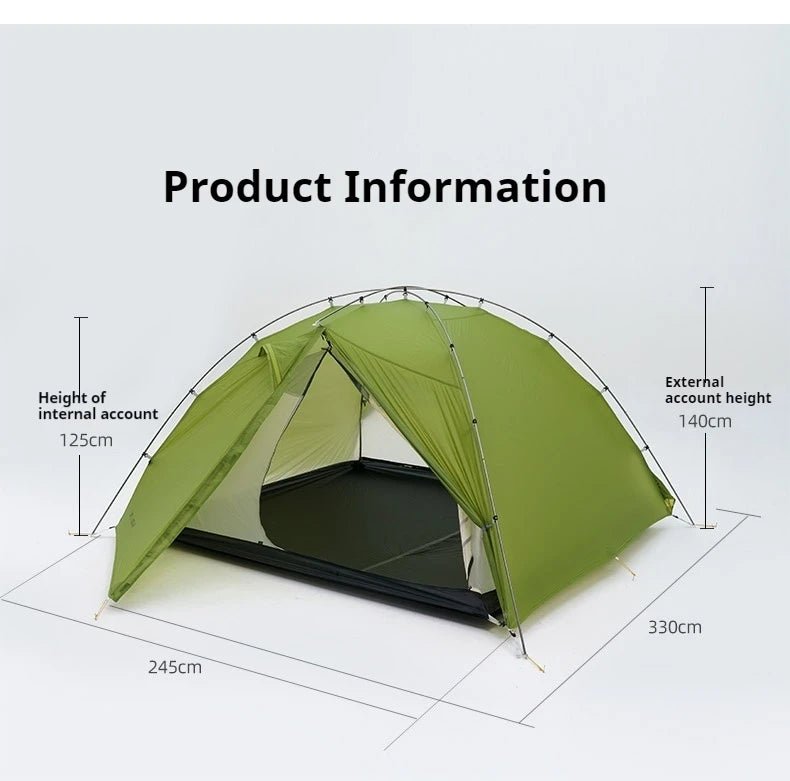 Tente de bivouac autoportante ultralégère pour 3 personnes 2,8kg "3F UL GEAR - TAIJI 3" - Planète Rando