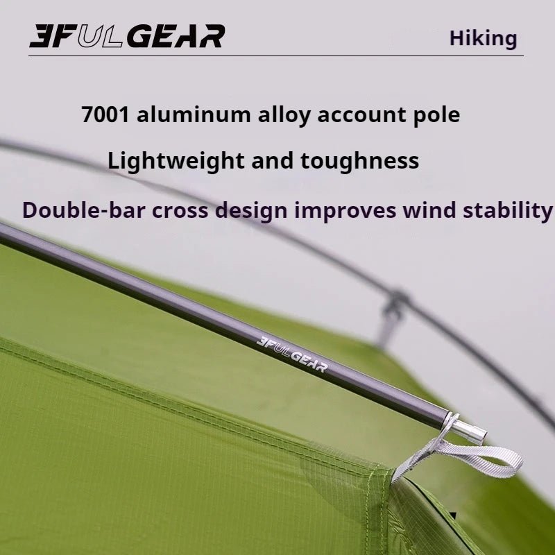 Tente de bivouac autoportante ultralégère pour 3 personnes 2,8kg "3F UL GEAR - TAIJI 3" - Planète Rando