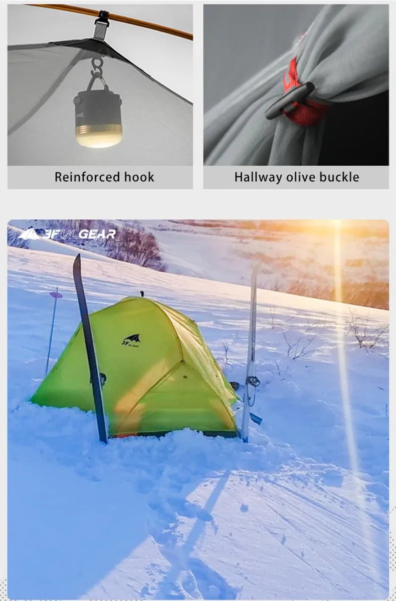 Tente de bivouac / camping double - parois autoportante en nylon ultraléger 15D enduit de silicone "3F UL Gear - Floating Cloud" - Planète Rando