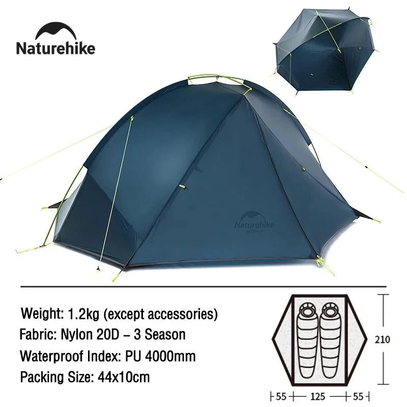 Tente de bivouac ultralégère à mono - paroi à partir de 1,25kg pour 1 à 2 personnes "Naturehike - Tagar" - Planète Rando