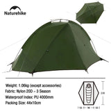 Tente de bivouac ultralégère à mono - paroi à partir de 1,25kg pour 1 à 2 personnes "Naturehike - Tagar" - Planète Rando