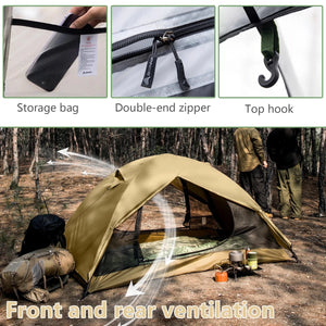Tente de bivouac/camping pour 2 personnes à double parois 2,16kg "BISINNA - ZL105" - Planète Rando