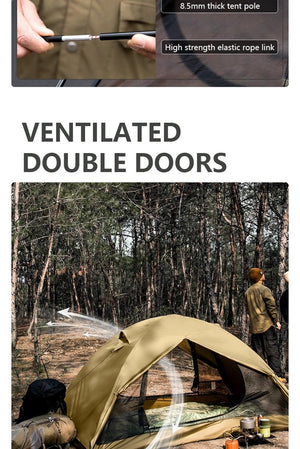 Tente de bivouac/camping pour 2 personnes à double parois 2,16kg "BISINNA - ZL105" - Planète Rando