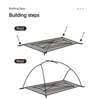 Tente de camping / bivouac en nylon siliconé 20D double - parois pour 2 personnes "Naturehike - Star River 2" - Planète Rando