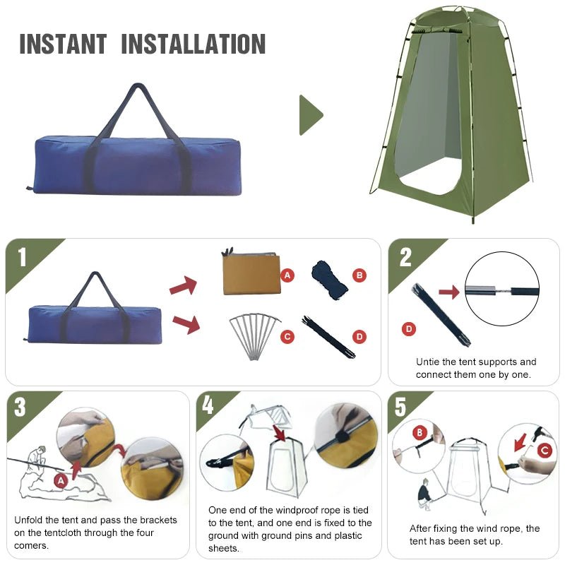 Tente de douche portable pour le camping et van - life "Westtune - Shower tent" - Planète Rando