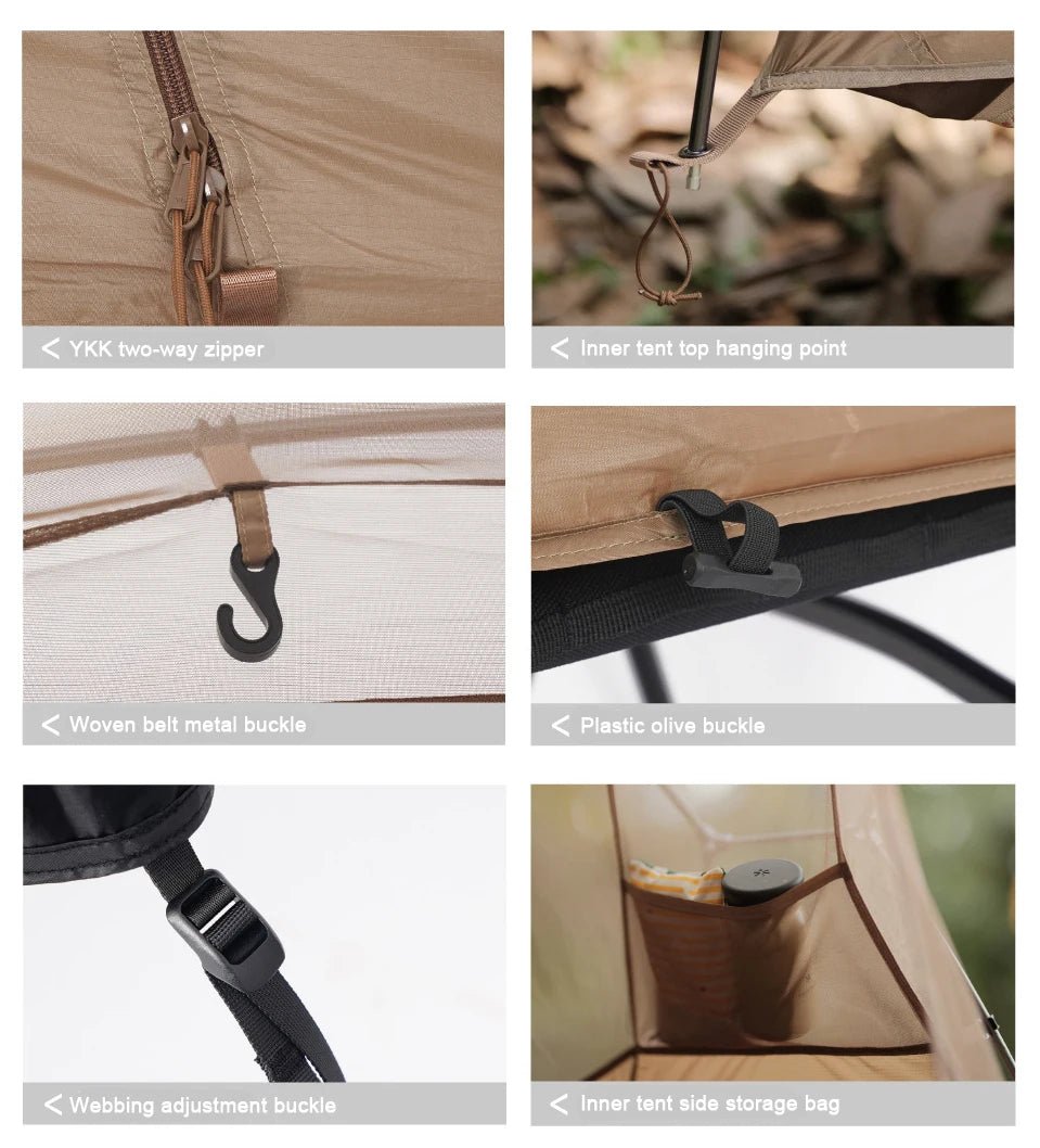 Tente de lit pour 1 personne avec moustiquaire et double - parois "Vidalido - Floating tent" - Planète Rando