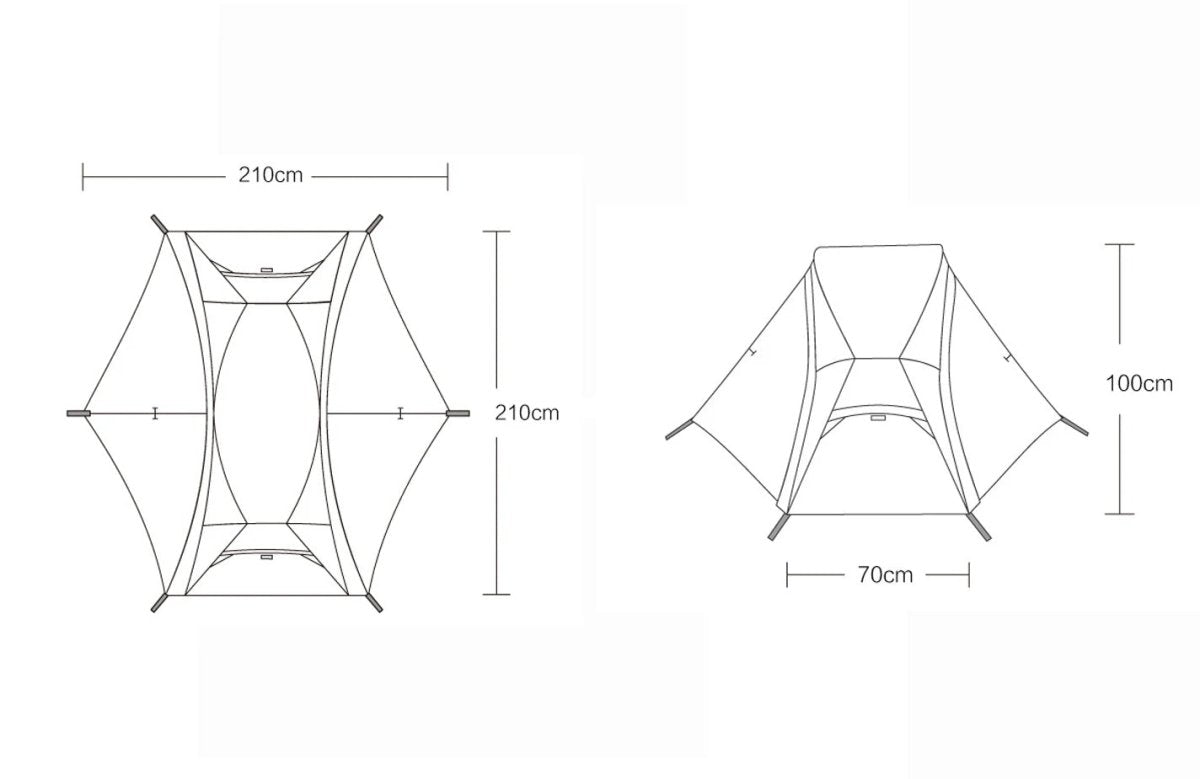 Tente de lit pour 1 personne avec moustiquaire et double - parois "Vidalido - Floating tent" - Planète Rando