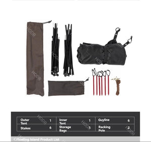 Tente de lit pour 1 personne avec moustiquaire et double - parois "Vidalido - Floating tent" - Planète Rando