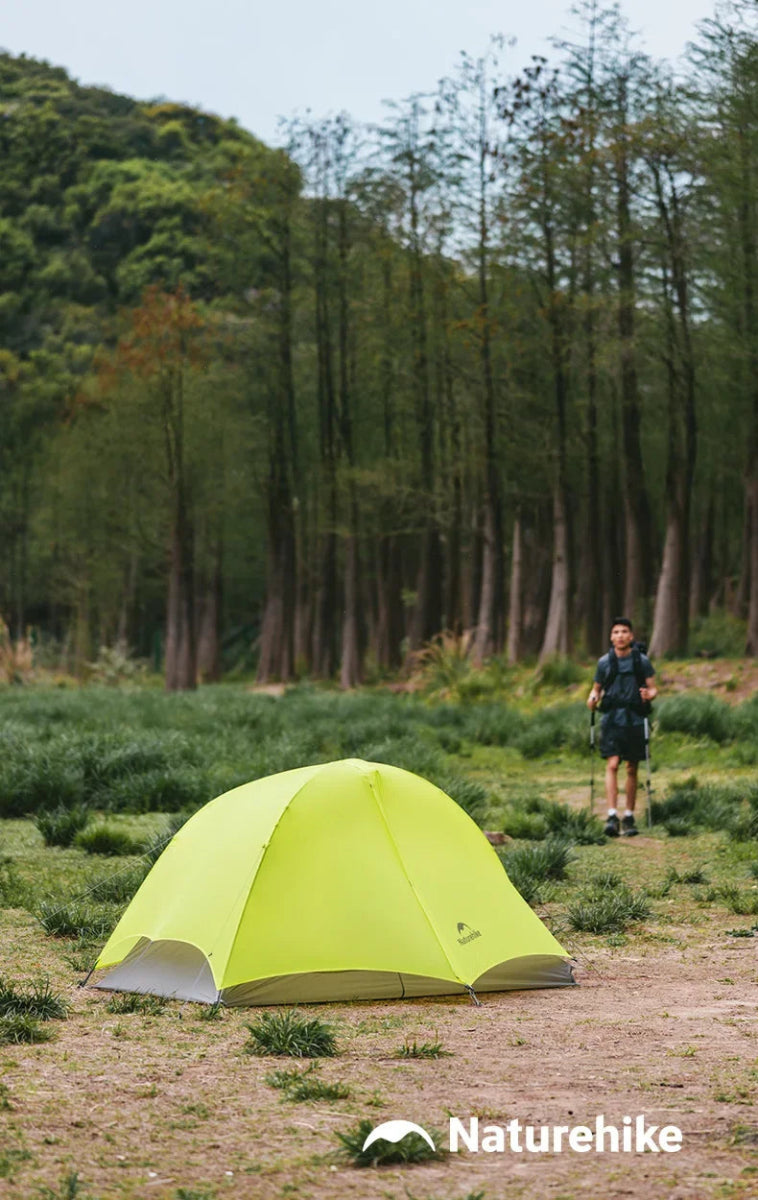 Tente de randonnée ultralégère en nylon 10D pour 1 à 2 personnes à partir de 780g "Naturehike - Star River EXT" - Planète Rando