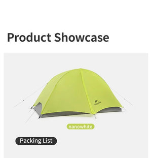 Tente de randonnée ultralégère en nylon 10D pour 1 à 2 personnes à partir de 780g "Naturehike - Star River EXT" - Planète Rando