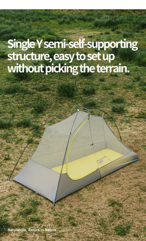 Tente de randonnée ultralégère en nylon 10D pour 1 à 2 personnes à partir de 780g "Naturehike - Star River EXT" - Planète Rando