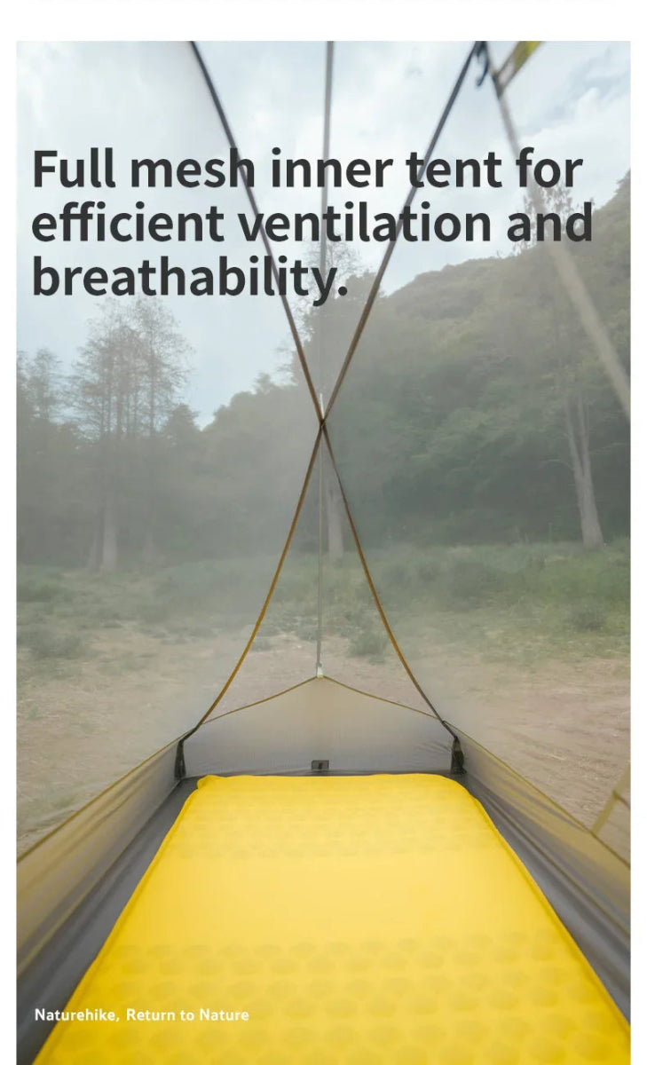 Tente de randonnée ultralégère en nylon 10D pour 1 à 2 personnes à partir de 780g "Naturehike - Star River EXT" - Planète Rando