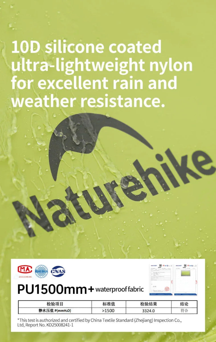 Tente de randonnée ultralégère en nylon 10D pour 1 à 2 personnes à partir de 780g "Naturehike - Star River EXT" - Planète Rando