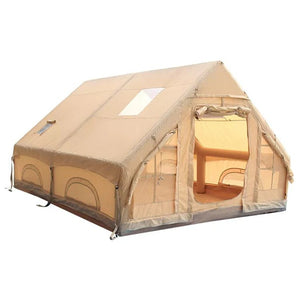 Tente gonflable familiale jusqu'à 12 personnes 12m2 avec fenêtre de toit en tissu Oxford 420D "Youqi - Glamping 12" - Planète Rando