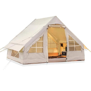 Tente gonflable familiale pour 2 à 4 personnes 6,3m2 avec fenêtre de toit en tissu Oxford 420D "Youqi - Glamping 6.3" - Planète Rando