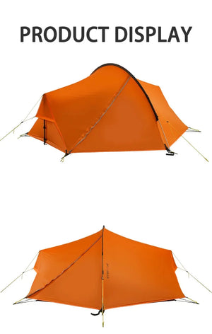 Tente hybride double - parois pour le bivouac / camping avec large espace intérieur 1,9kg "3F UL GEAR - SHELL 2" - Planète Rando