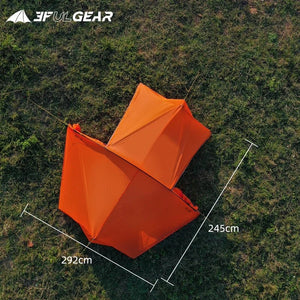 Tente hybride double - parois pour le bivouac / camping avec large espace intérieur 1,9kg "3F UL GEAR - SHELL 2" - Planète Rando
