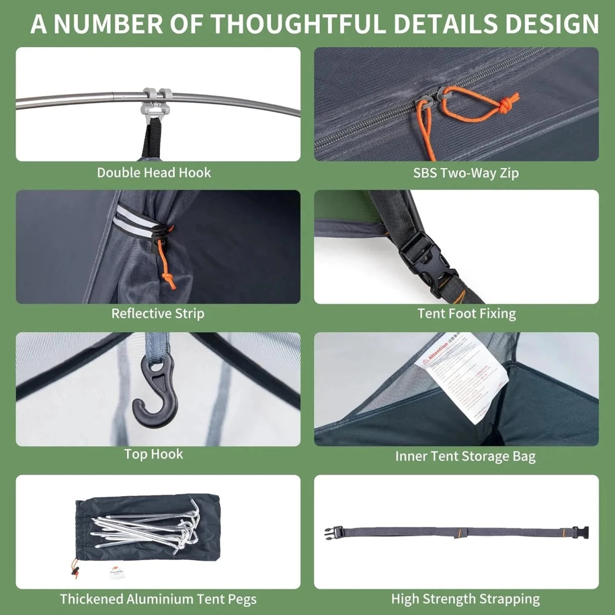 Tente ultralégère double-parois pour le bivouac et camping 2 personnes 1,95kg "Naturehike - Summer 2" - Planète Rando