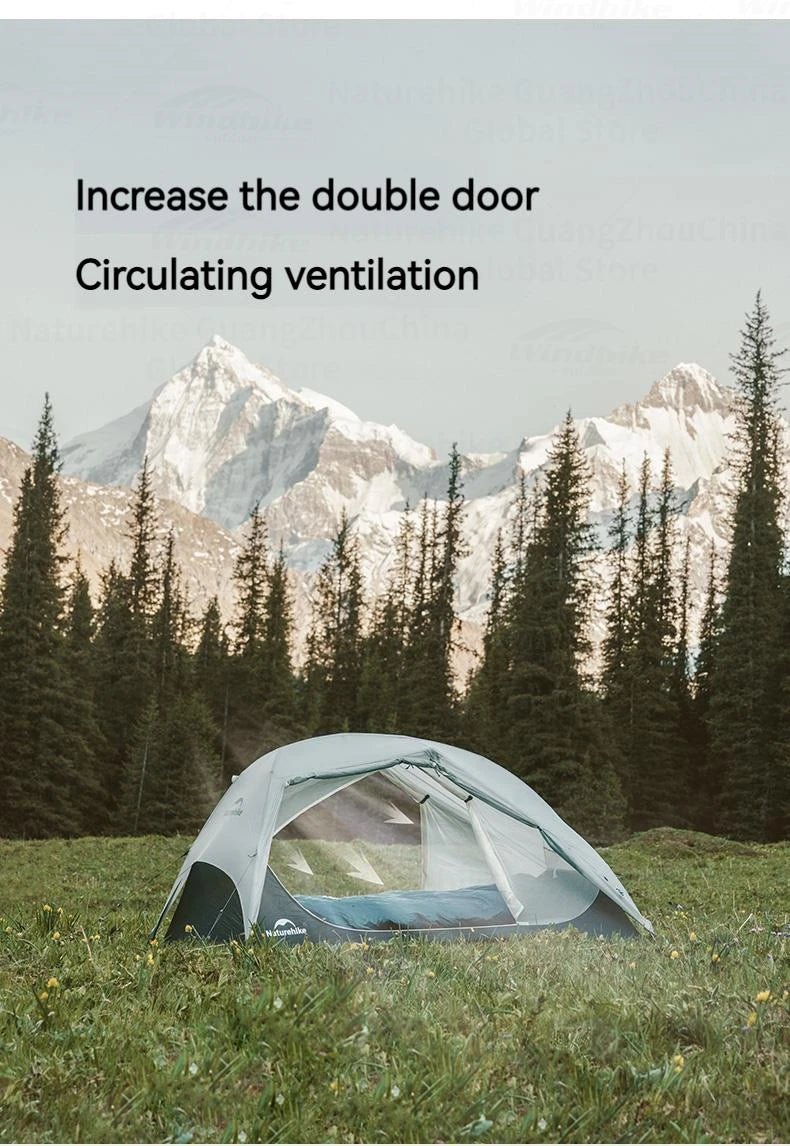 Tente ultralégère nylon 15D double couche pour la randonnée, le camping et le trekking "Naturehike - Star River UL" - Planète Rando