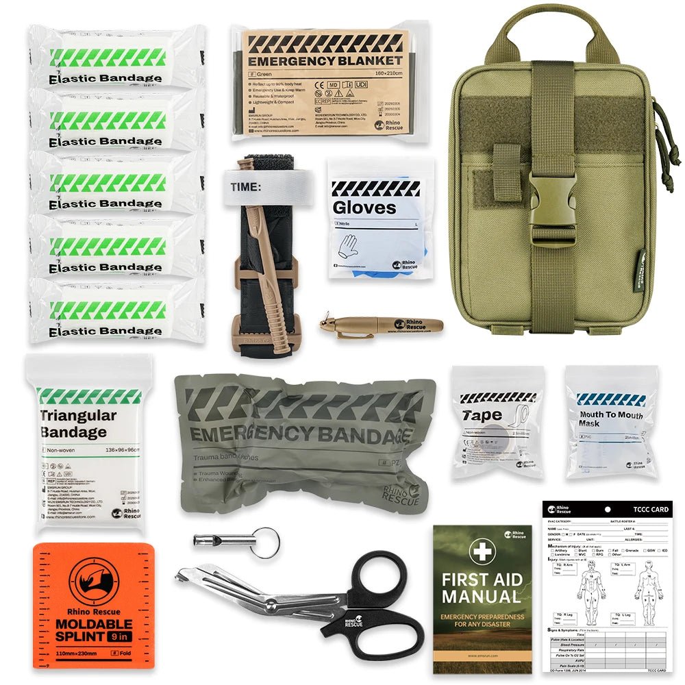 Trousse de premiers secours / kit de premiers secours pour les situations d'urgence "Rhino Rescue - IFAK - TMK" - Planète Rando