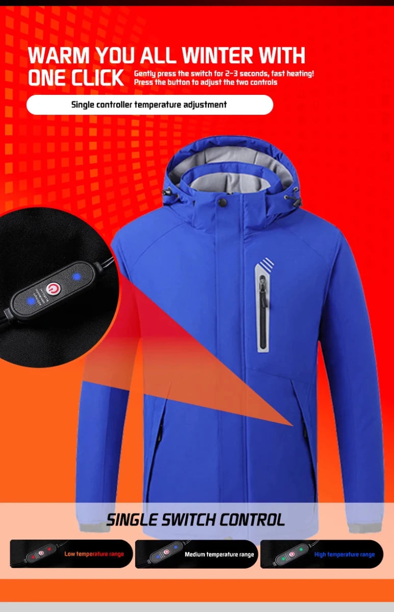 Veste chauffante imperméable unisexe avec 8 zones chaudes "TODWARM - Smart Heat Jacket" - Planète Rando