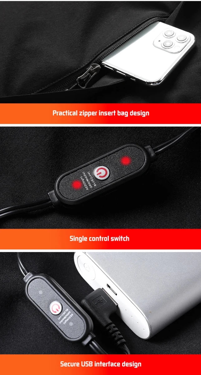 Veste chauffante imperméable unisexe avec 8 zones chaudes "TODWARM - Smart Heat Jacket" - Planète Rando
