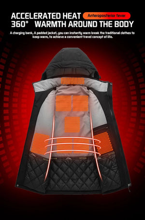 Veste chauffante imperméable unisexe avec 8 zones chaudes "TODWARM - Smart Heat Jacket" - Planète Rando