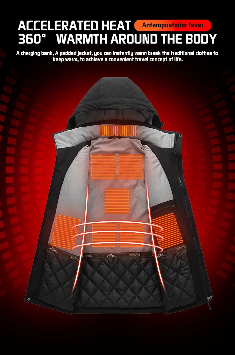 Veste chauffante imperméable unisexe avec 8 zones chaudes "TODWARM - Smart Heat Jacket" - Planète Rando