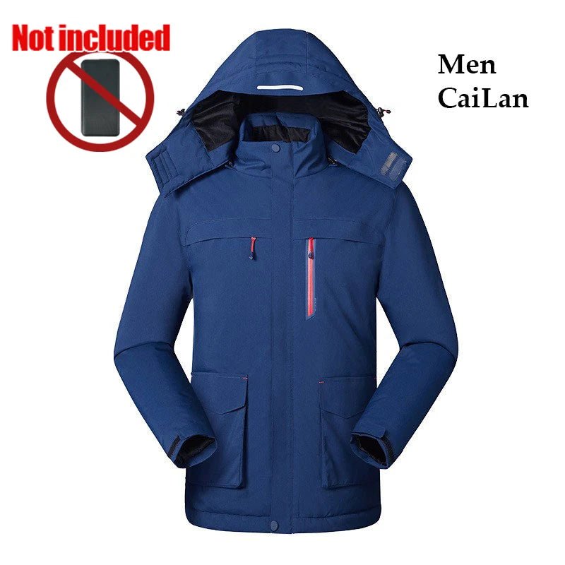 Veste chauffante / parka thermique d'hiver à 3 zones pour homme "Taurus - Smtx05" - Planète Rando