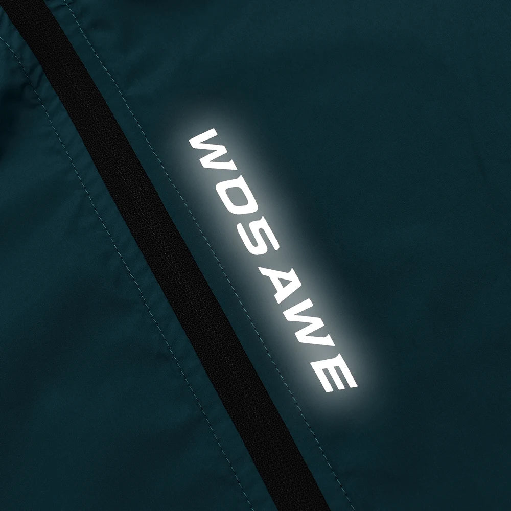 Veste / coupe-vent de cyclisme UPF50+ avec poche ventrale et capuche "WOSAWE – BL245" - Planète Rando