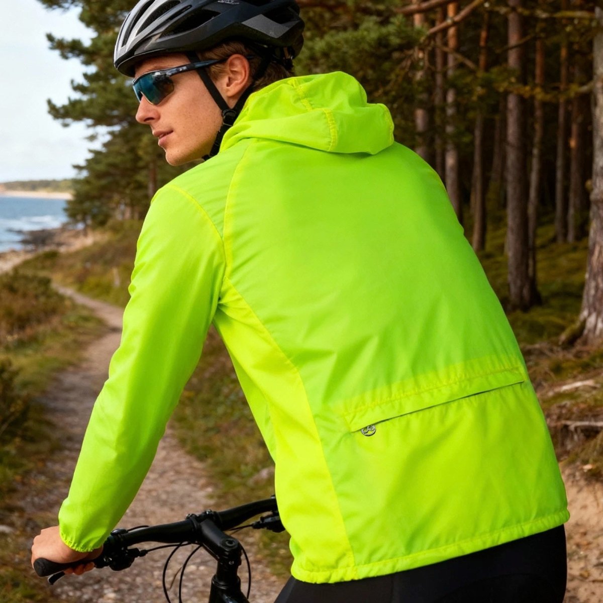 Veste / coupe-vent de cyclisme UPF50+ avec poche ventrale et capuche "WOSAWE – BL245" - Planète Rando
