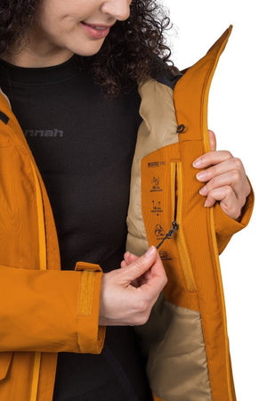 Veste de ski / hardshell montagne pour femme avec membrane Resstex 10 000mm et isolation Duratherm classic "Hannah − MERILA FD" - Planète Rando