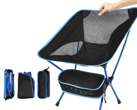 Chaise pliante ultralégere de camping / pêche en tissu Oxford 920g "Tnukk - Folding chair" - Planète Rando