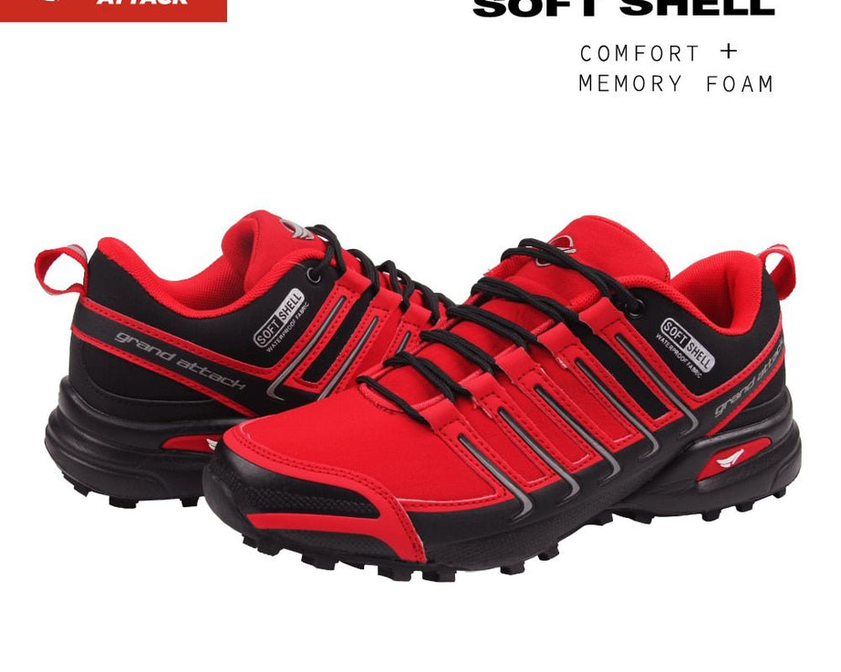 Chaussures de course / randonnée antidérapantes, résistantes à l'eau "Grand Attack - Softshell 30597" - Planète Rando