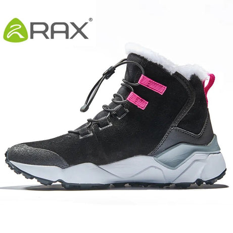 Chaussures de randonnée en cuir véritable chaudes et imperméables pour femme "Rax - Warm" - Planète Rando
