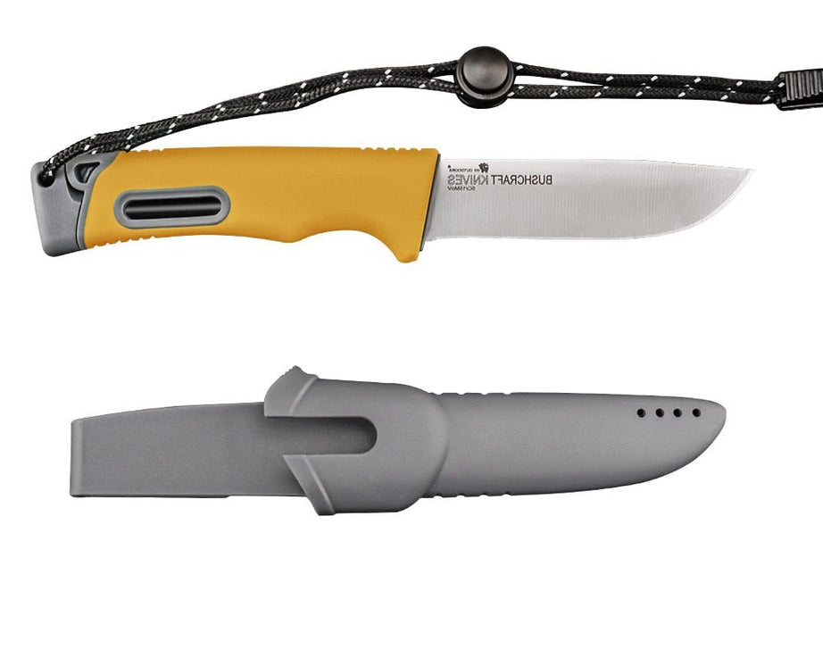Couteau de bushcraft / survie en acier inoxydable lame 5CR15MOV "HX - Bushcraft Knives" - Planète Rando