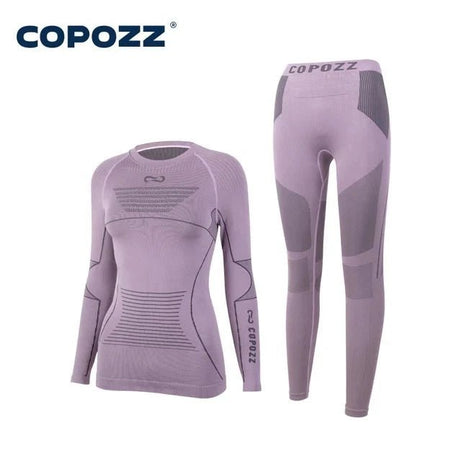 Ensemble de sous-vêtements en thermolite pour femme "COPOZZ – Sportswear 22307" - Lila / S | Planète Rando