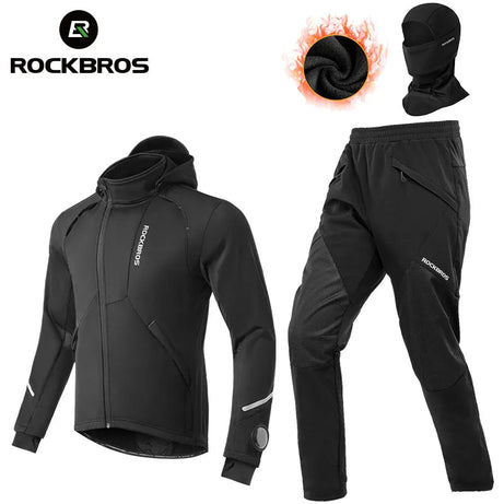 Ensemble d'hiver veste + pantalon de cyclisme pour homme "ROCKBROS - LK153" - S | Planète Rando
