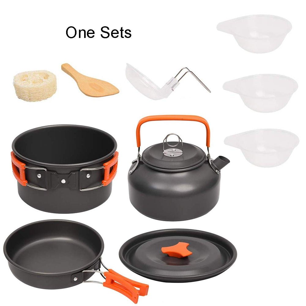 Ensemble kit de cuisine popote camping en aluminium "LISM - Outdoor kit" - Kit 11 pcs | Planète Rando