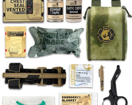 Kit de premiers soins militaires / kit d'urgence de survie & médical 650g "Rhino-rescue - QF002M IFAK" - Planète Rando