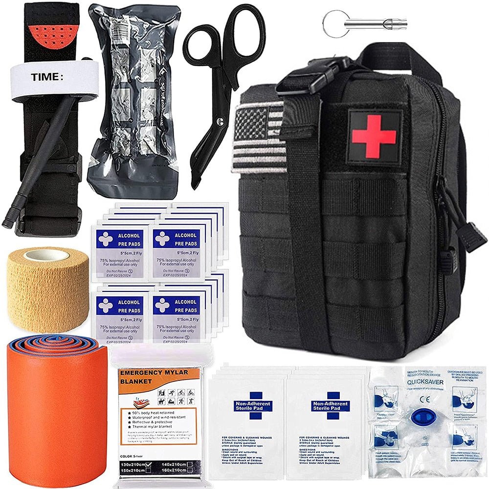 Trousse de premiers soins d'urgence avec équipement de camping extérieur de  couleur verte Randonnée - Chine Kit d'urgence, kit de premiers soins