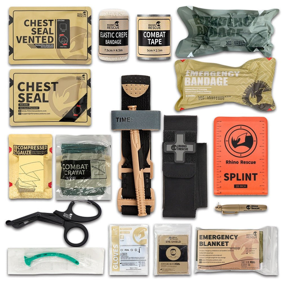 Kit médical de traumatologie de sauvetage / fournitures de recharge IFAK "Rhino rescue - Trauma kit series" - Trauma Kit C | Planète Rando