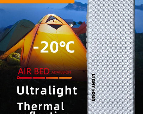 Matelas de couchage gonflable & ultraléger R-value 5.8 à partir de 430g "Light-Tour - Air bed -20°C" - Planète Rando