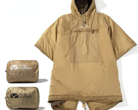 Poncho / sac de couchage 2 en 1 confort 10°C 750g "Mobi Garden - Outdoor cloak" - Planète Rando
