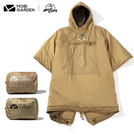 Poncho / sac de couchage 2 en 1 confort 10°C 750g "Mobi Garden - Outdoor cloak" - Planète Rando